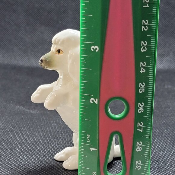 Vintage White Poodle Sitting Begging Bone China Figurine Gift Craft Canada - Picture 7 of 8
